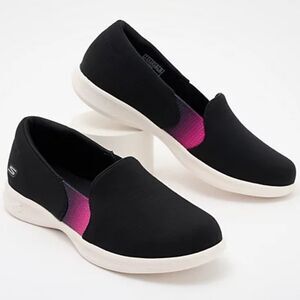 Skechers Go Step Lite Renewal Slip-on Women's 8.5M Black Sneakers
